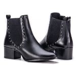 Bota Camila Em Couro Preto