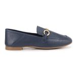 Mocassim Em Couro Emily Azul Marinho