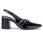 Scarpin Slingback Monopólio Lavy Verniz Preto