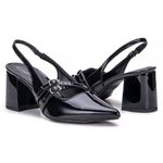 Scarpin Slingback Monopólio Lavy Verniz Preto