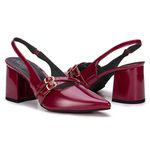 Scarpin Slingback Monopólio Lavy Verniz Marsala 