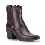 Bota Western Lya Em Couro Café
