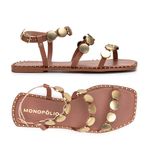 Sandália Rasteira Monopólio Melina Caramelo