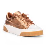 Tênis Feminino Casual Brida Monopólio Metalizado Bronze