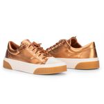 Tênis Feminino Casual Brida Monopólio Metalizado Bronze
