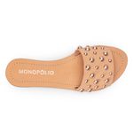 Rasteira Flat Monopólio Júlia Couro Nude