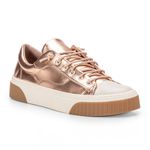 Tênis Feminino Casual Brida Monopólio Metalizado Cobre