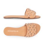 Rasteira Flat Monopólio Júlia Couro Nude