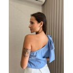 Cropped Laura Laço Azul Bebe