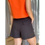 Short Alfaiataria Com Detalhe Drapeado Preto