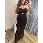 Vestido Lara Tricot Marrom 