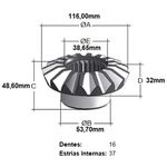 Engrenagem planetária F4000 2000/2010 eixo Dana 286 - MX4011/2
