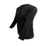 BLUSA PRETA MALHA PV MANG LONGA UNIF