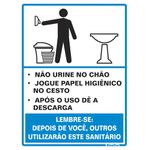 PLACA EM POLIESTIRENO 15X20 CM - PROCEDIMENTO SANITARIO MASCULINO - SINALIZE