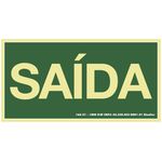 PLACA FOTOLUMINESCENTE PVC 0,5 - 30X15 CM - SAIDA - SINALIZE