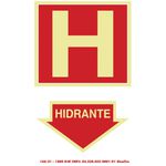 PLACA FOTOLUMINESCENTE PVC 0,5 - 20X30CM - HIDRANTE - SINALIZE