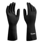 LUVA DE LATEX FORRADA PRETA - 8 IMBAT CA 44495