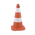 CONE LARANJA E BRANCO - 50CM - PLT