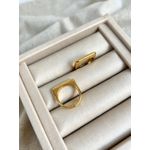 Anel Liso Quadrado Ouro