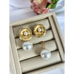 Brinco Blossom 2 em 1 Banhado a Ouro