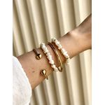 Pulseira Cascalho Pérolas Sintéticas