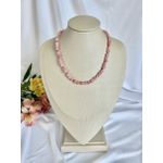 Colar Encanto Rosa Pedra Natural 