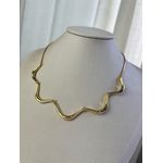 Conjunto Colar e Brinco Ondas Banhado a Ouro