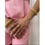 Bracelete Textura Blossom Banhado a Ouro