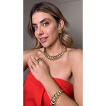 Aro Maxi Textura Banhado a Ouro