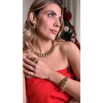 Aro Maxi Textura Banhado a Ouro