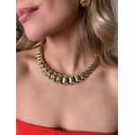 Aro Maxi Textura Banhado a Ouro