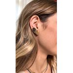 Brinco Orgânico Liso Banhado a Ródio