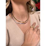 Colar Fita Banhado a Ouro 5mm