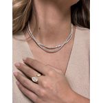 Riviera 3 Pontos Cristal Banhada a Ouro Fecho Joia