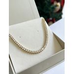 Riviera 3 Pontos Cristal Banhada a Ouro Fecho Joia