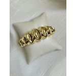 Bracelete Textura Maxi Banhado a Ouro