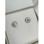 Brinco Pizza Cravejado Banhado a Ródio 