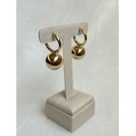 Brinco Argola Esfera Banhado a Ouro