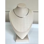 Colar Fita Banhado a Ródio Branco