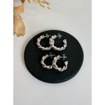 Argola Torcida M Banhada a Ródio