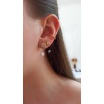 Piercing Fake Cravejado Slim Banhado à Ouro