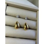 Brinco Gota Mix 2 em 1 Banhado a Ouro e Ródio