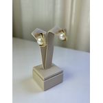 Brinco Argola Pérola Cravejada Luxo Banhado a Ouro