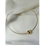 Aro Fino Esfera Banhado a Ouro