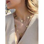 Colar Longo Solaris Trevo Ouro 