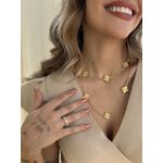 Anel Luxo Solaris Banhado a Ouro