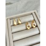 Brinco Entardecer Acetinado Banhado a Ouro