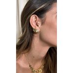 Brinco Ear Cuff Tubo Banhado a Ouro