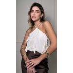 Maxi Bracelete Orgânico Chapa Banhado a Ouro