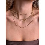 Colar Chapinha Dots Banhada a Ouro 